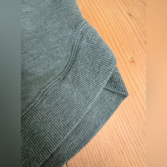 Athleta Mindset Tulip Edge Side Hem Soft Crew Neck Sweater in Olive Green Small - Picture 6 of 9